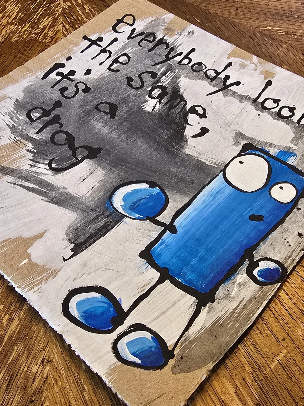 Original Painting Set-Acrylic on Reclaimed Cardboard